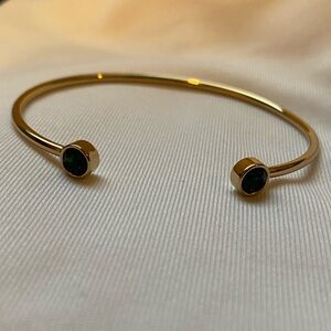 Alex+Ani Cuff Bracelet Emerald